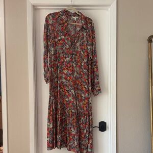 H&M Multicolor Floral Long Sleeve Dress